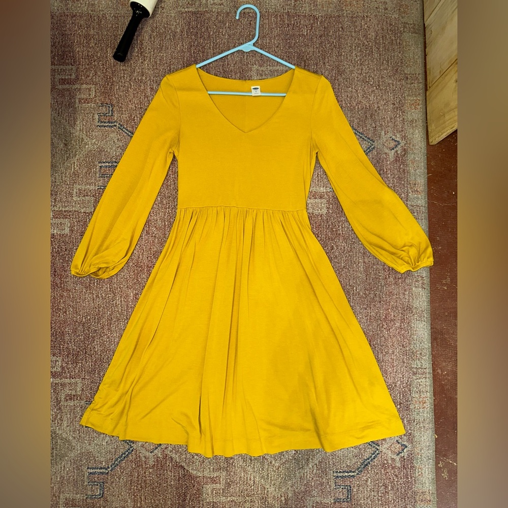 Old Navy Yellow Midi Dress